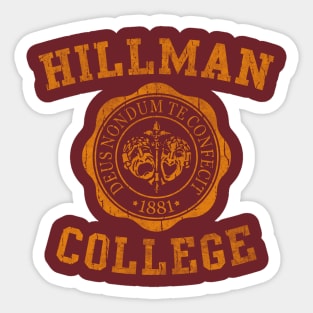 Hillman College 1881 Sticker